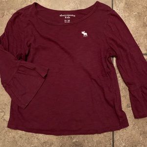 abercrombie maroon casual blouse for kids !